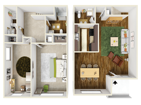 Two Bedroom Townhome
